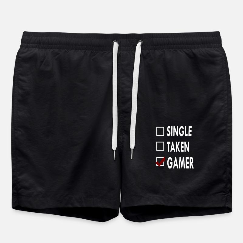 SINGLE GAMER - Short de bain - noir