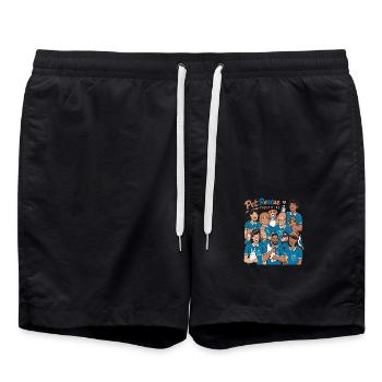 Second Chance Heroes Freiwillige zur Rettung von Haustieren - Badeshorts - Schwarz - Vorne - AI Model Male 185 light (185cm)