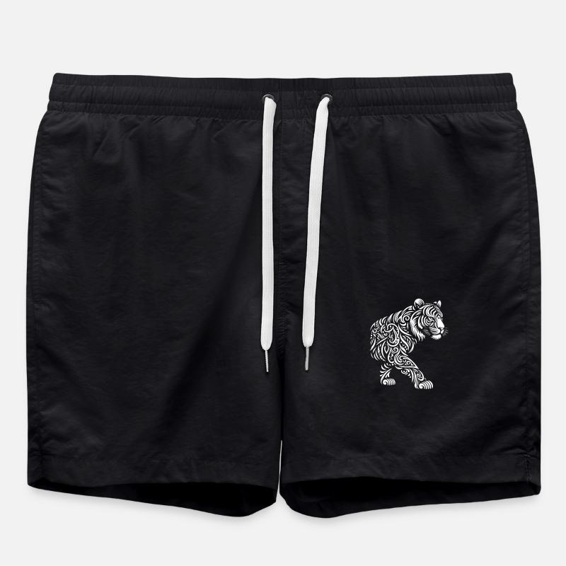 Tigre tribal - Short de bain - noir