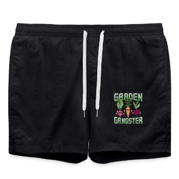 Garden Gangster Botanical Gardening - Badeshorts - Schwarz - Vorne - AI Model Male 185 light (185cm)
