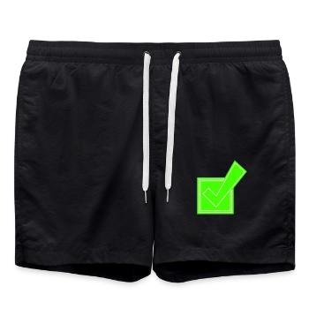 Cochez le symbole - Short de bain - noir - Devant - AI Model Male 185 light (185cm)