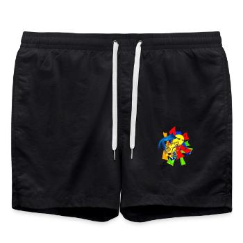 Tik Tak - Badeshorts - Schwarz - Vorne - AI Model Male 185 light (185cm)