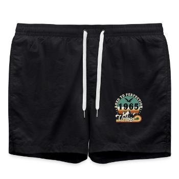 Aged to perfection 1965 Retro -Edition 2025. - Swim Trunks - black - Front - AI Model Male 185 light (185cm)