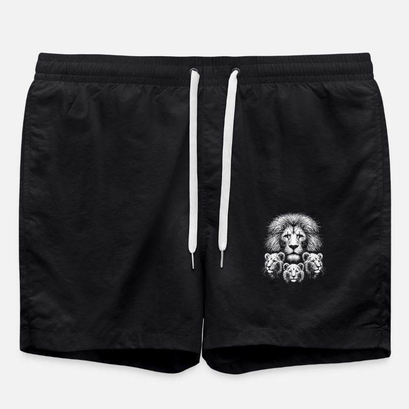 Lion - Swim Trunks - black