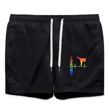 Taekwondo Taekwondo-coréen-arts martiaux poomsae - Short de bain - noir - Devant - AI Model Male 185 light (185cm)