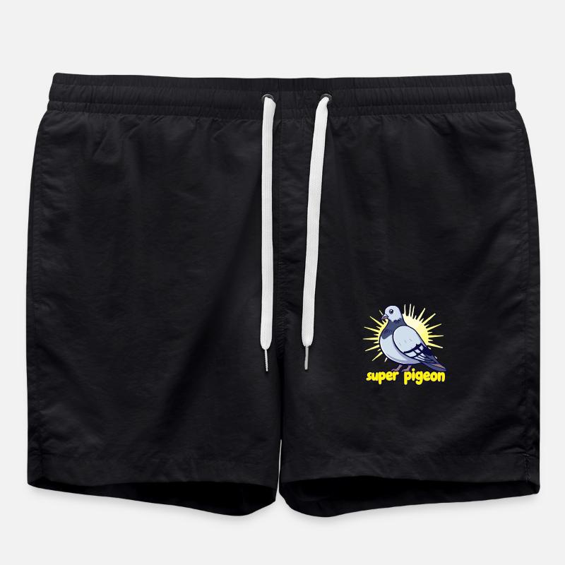 Super Pigeon - Swim Trunks - black