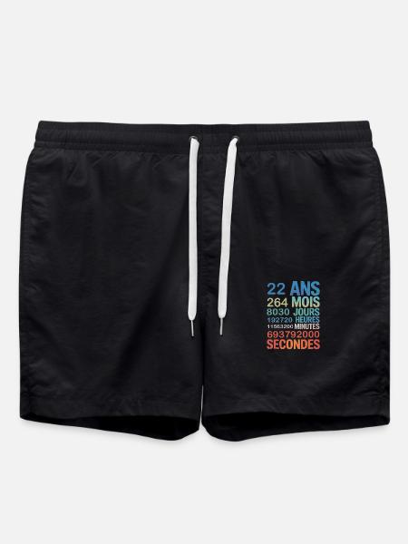 22 Ans en Secondes – Design Anniversaire Original - Swim Trunks - black