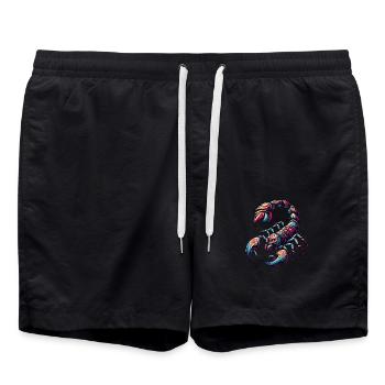 Scorpio colorful - Swim Trunks - black - Front - AI Model Male 185 light (185cm)