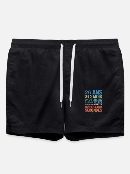 26 Ans en Chiffres – Design Anniversaire Unique - Badeshorts - Schwarz