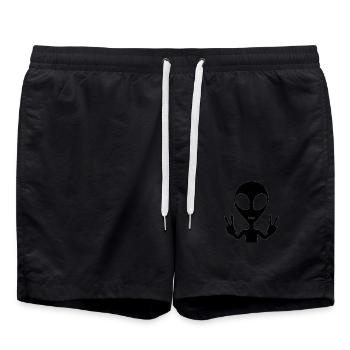 Alien Celtic Kreise Gothic Symbole Ornamente - Badeshorts - Schwarz - Vorne - AI Model Male 185 light (185cm)