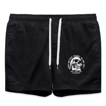 crâne métal métalhead rock - Short de bain - noir - Devant - AI Model Male 185 light (185cm)