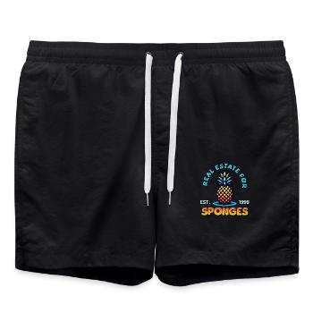 Real Estate for Sponges / Home Sweet Pineapple - Swim Trunks - black - Front - AI Model Male 185 light (185cm)
