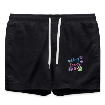 Dog Lovers - Swim Trunks - black - Front - AI Model Male 185 light (185cm)