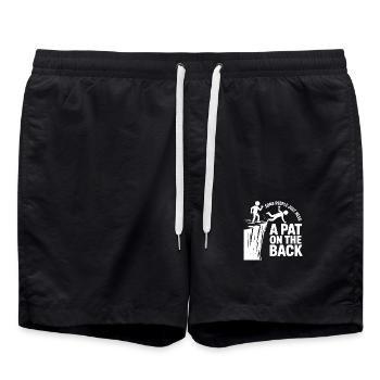 Certaines personnes ont juste besoin d’une tape dans le dos Cadeau drôle - Short de bain - noir - Devant - AI Model Male 185 light (185cm)