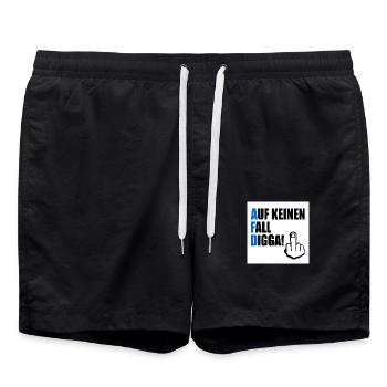 Definitely not digga - Swim Trunks - black - Front - AI Model Male 185 light (185cm)