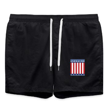 Lets get ready 2 fight - Badeshorts - Schwarz - Vorne - AI Model Male 185 light (185cm)