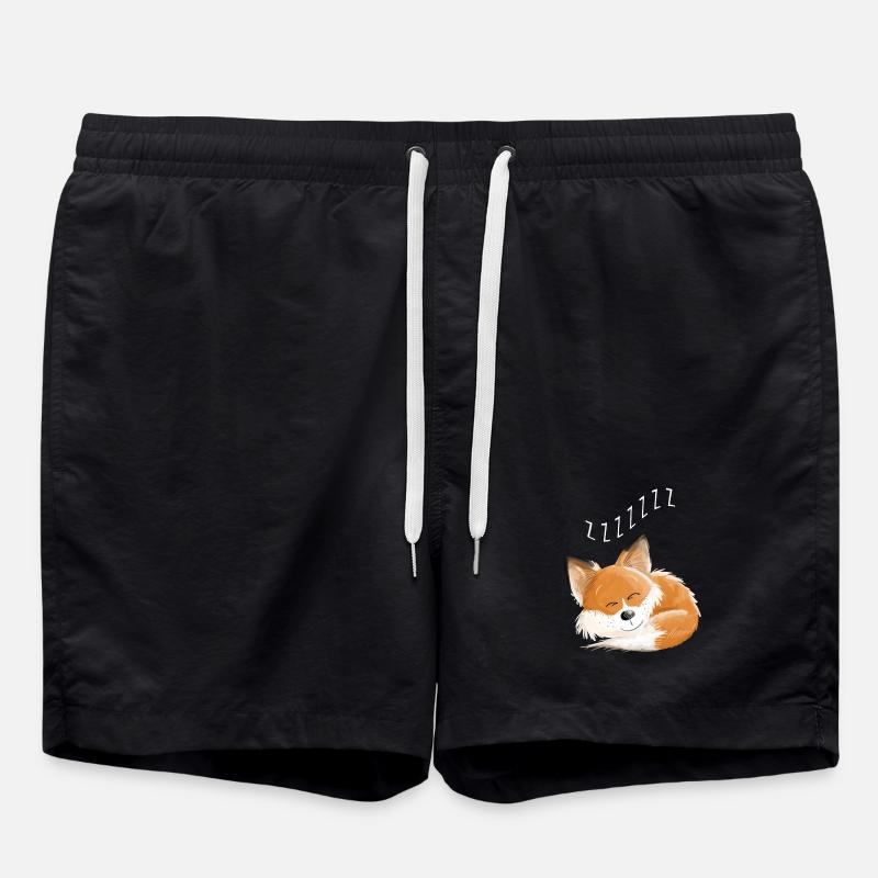 Fox sover - drøm - drømme - ræve - Badeshorts - sort