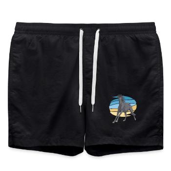 Black Horse - Short de bain - noir - Devant - AI Model Male 185 light (185cm)