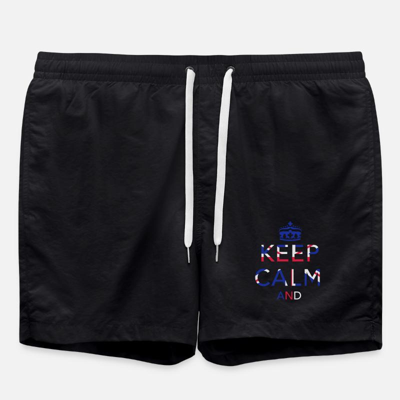 Keep calm... Union Jack - Short de bain - noir