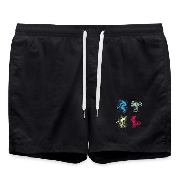 BMX / Bmx / bmx / idée cadeau / anniversaire - Short de bain - noir - Devant - AI Model Male 185 light (185cm)