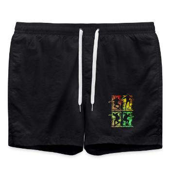 Skate | SK8R | Skating | Skater | Skateboard - Badeshorts - Schwarz - Vorne - AI Model Male 185 light (185cm)