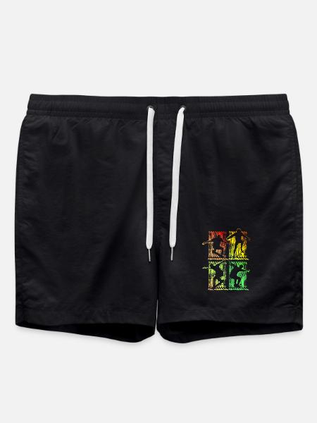 Skate | SK8R | Skating | Skater | Skateboard - Badeshorts - Schwarz