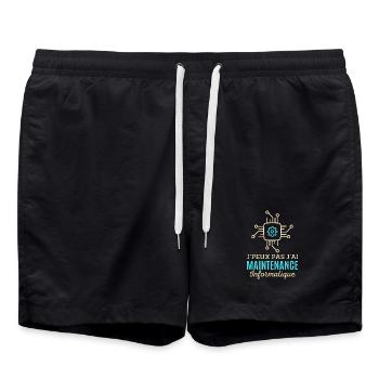 Maintenance informatique - Short de bain - noir - Devant - AI Model Male 185 light (185cm)