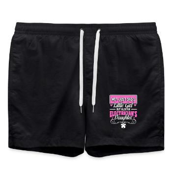 Elektrikerin - Badeshorts - Schwarz - Vorne - AI Model Male 185 light (185cm)