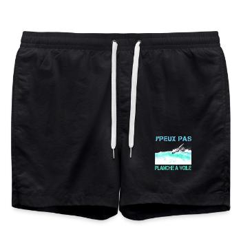 j'peux pas j'ai planche a voile - Short de bain - noir - Devant - AI Model Male 185 light (185cm)