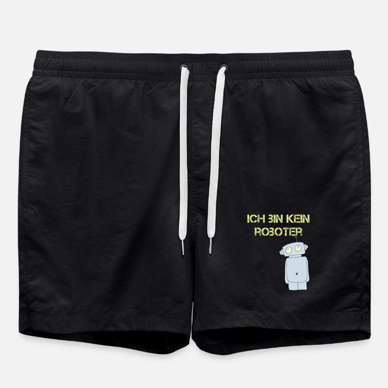 ich bin kein roboter - Badeshorts - Schwarz