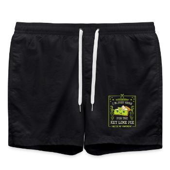 Gâteau au citron vert - Short de bain - noir - Devant - AI Model Male 185 light (185cm)