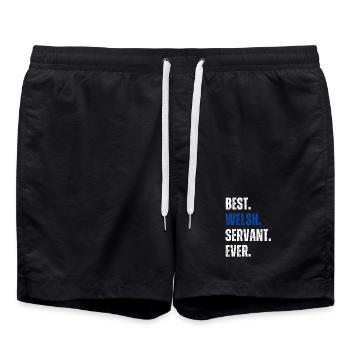 ! Meilleur serviteur gallois de tous les temps Lettrage - Short de bain - noir - Devant - AI Model Male 185 light (185cm)