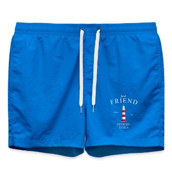 Bester Freund, beste Freundin, Leuchtturm England - Badeshorts - Cobalt blue - Vorne
