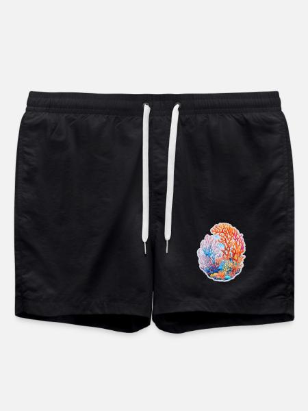 Coral - Swim Trunks - black