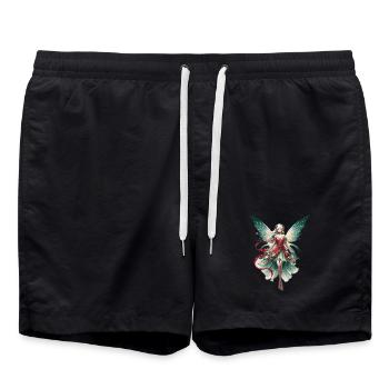 Christmas - Fairy - Swim Trunks - black - Front - AI Model Male 185 light (185cm)