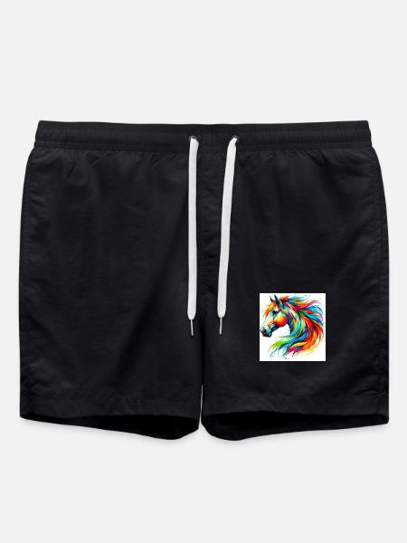 Horse - Swim Trunks - black