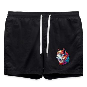 Alpaga - Short de bain - noir - Devant - AI Model Male 185 light (185cm)