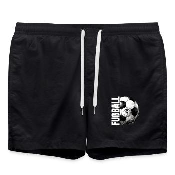 Fußball - Badeshorts - Schwarz - Vorne - AI Model Male 185 light (185cm)