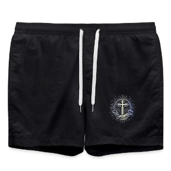 Göttliches Licht - Badeshorts - Schwarz - Vorne - AI Model Male 185 light (185cm)