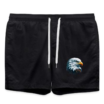 Adler - Badeshorts - Schwarz - Vorne - AI Model Male 185 light (185cm)