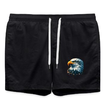Adler - Badeshorts - Schwarz - Vorne - AI Model Male 185 light (185cm)