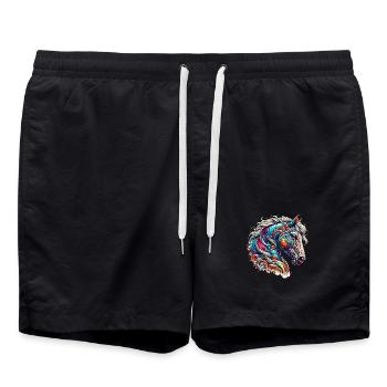 Cheval - Short de bain - noir - Devant - AI Model Male 185 light (185cm)