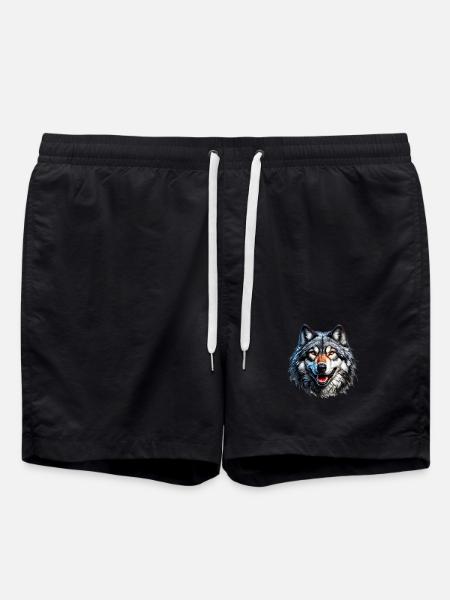 Wolf - Swim Trunks - black