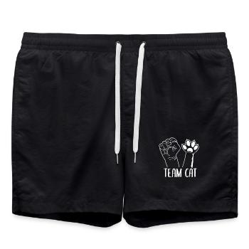Team Cat - Badeshorts - Schwarz - Vorne - AI Model Male 185 light (185cm)