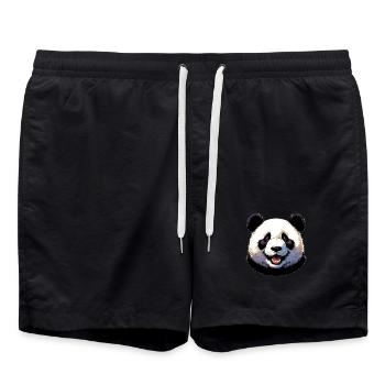 Panda - Badeshorts - Schwarz - Vorne - AI Model Male 185 light (185cm)