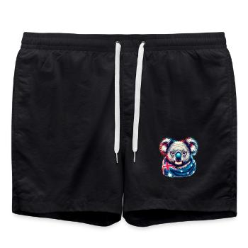 Koala - Short de bain - noir - Devant - AI Model Male 185 light (185cm)