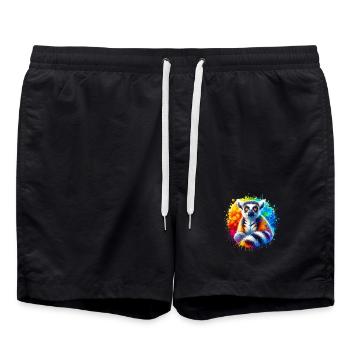 Lémurien - Short de bain - noir - Devant - AI Model Male 185 light (185cm)