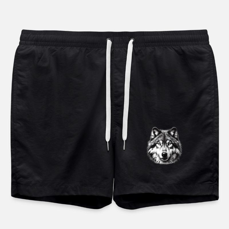Wolf - Badeshorts - Schwarz