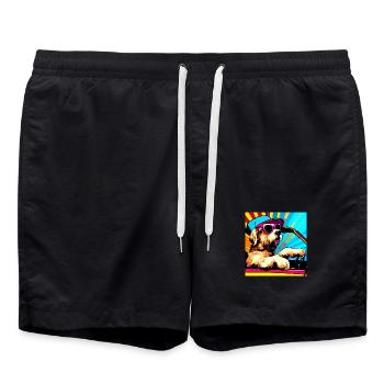 Chien - Short de bain - noir - Devant - AI Model Male 185 light (185cm)