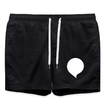 Personalize your own speech bubble comic - Swim Trunks - black - Front - AI Model Male 185 light (185cm)